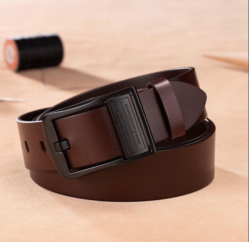 [Practical gift for him] Men's business leather belt