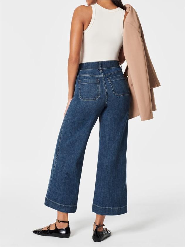 Tummy Control Cropped Wide-Leg Jeans(BUY 2 FREE SHIPPING)