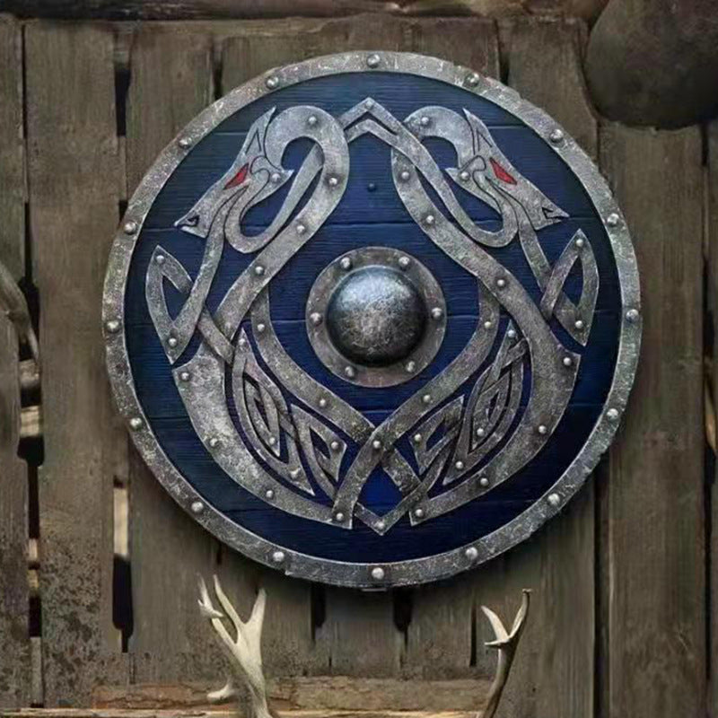 Battle Damaged Viking Wooden Shield 30CM