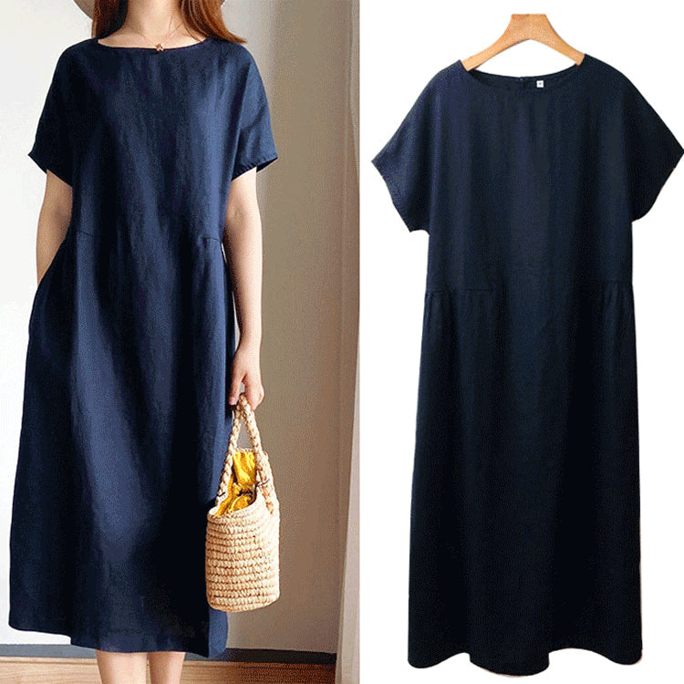 🔥HOT SALE🔥 Japanese Style Linen Cotton Dress