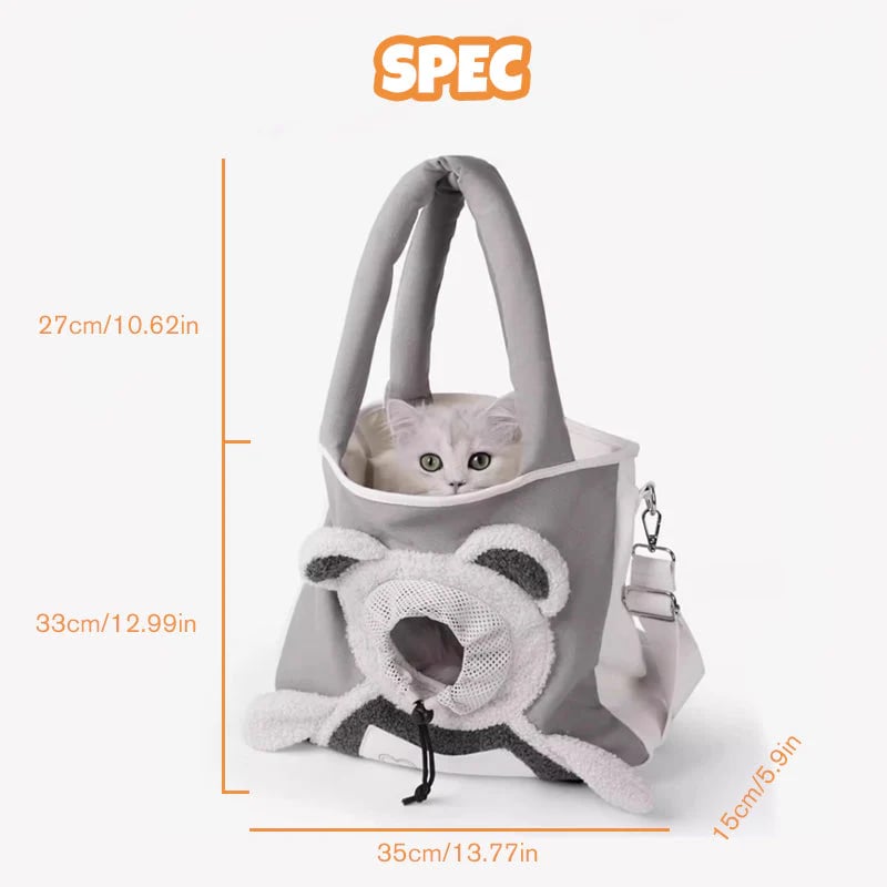 🐾Cute Bear Pet Carrier Bag With Head-Out Design