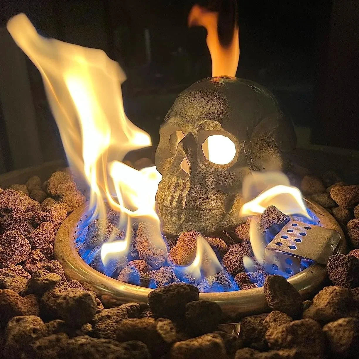 🎃Halloween Pre-Sale 49% OFF☠️Ceramic Fireproof Fire Pit Skull💀