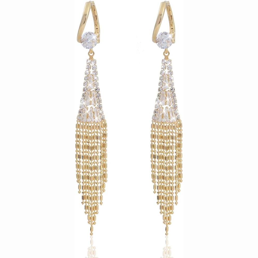 Diamond Tassel Earrings