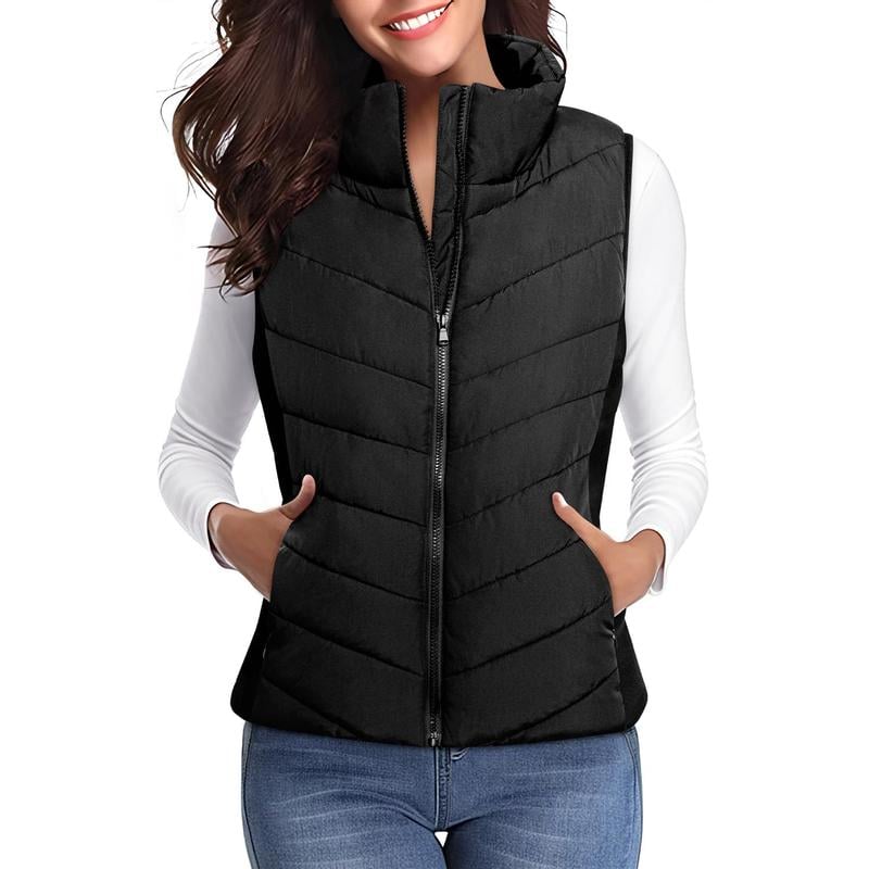 ⏰Puffer Vest Women Sleeveless Zip Up Outerwear