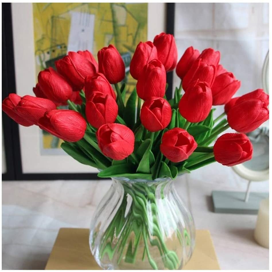 High Quality Artificial Latex Tulips(PCS 10)