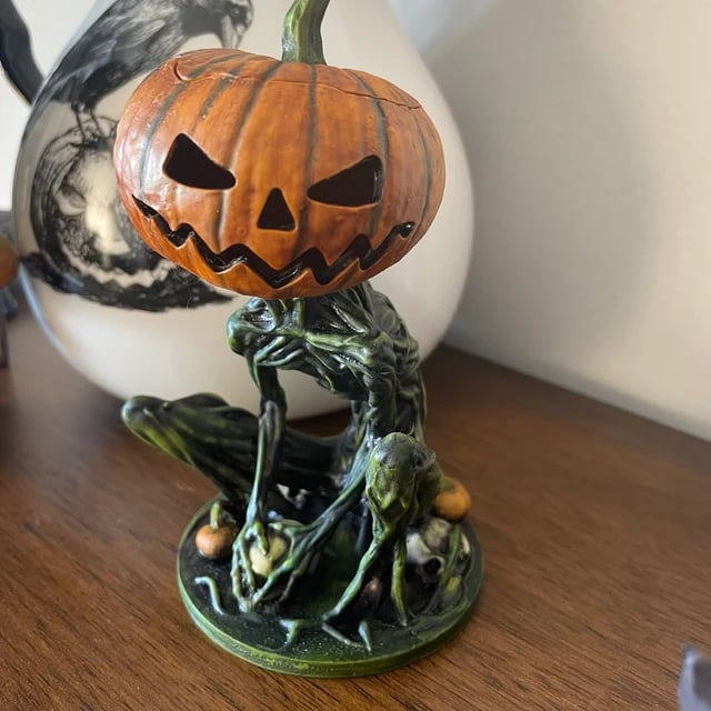 💖🎃Halloween Scary Swamp Monster Pumpkin Head Ornament 🎃