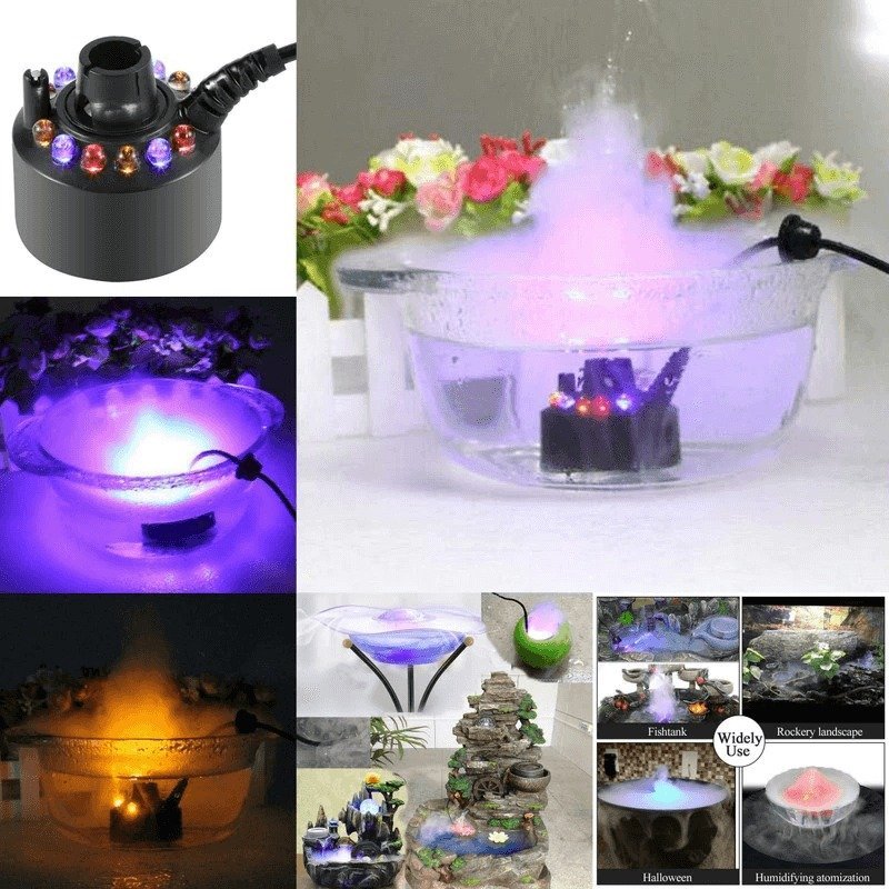 🎃12 LED light Ultrasonic Mist Maker Fogger💥Buy 2 Get Extra 10% OFF +Free Shipping💥