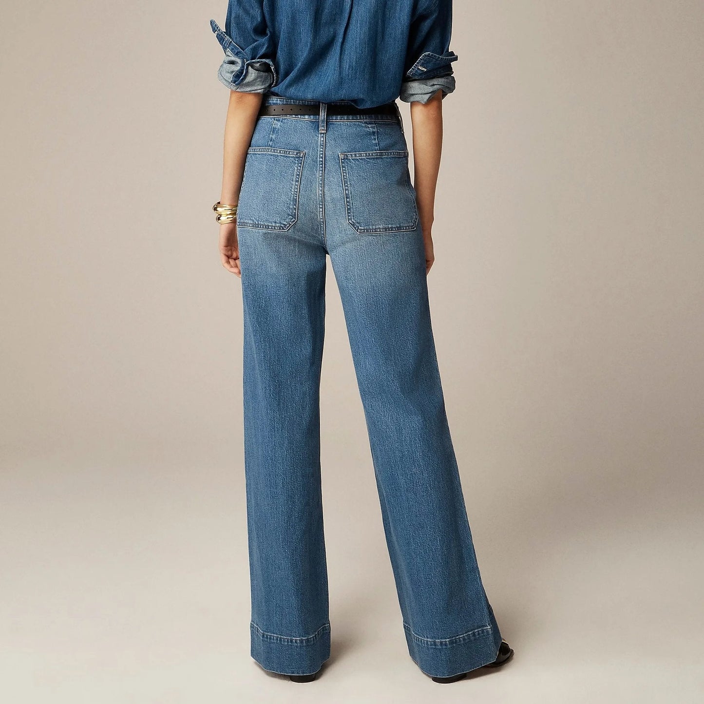 Tummy Control Sailor Wide Leg Jeans