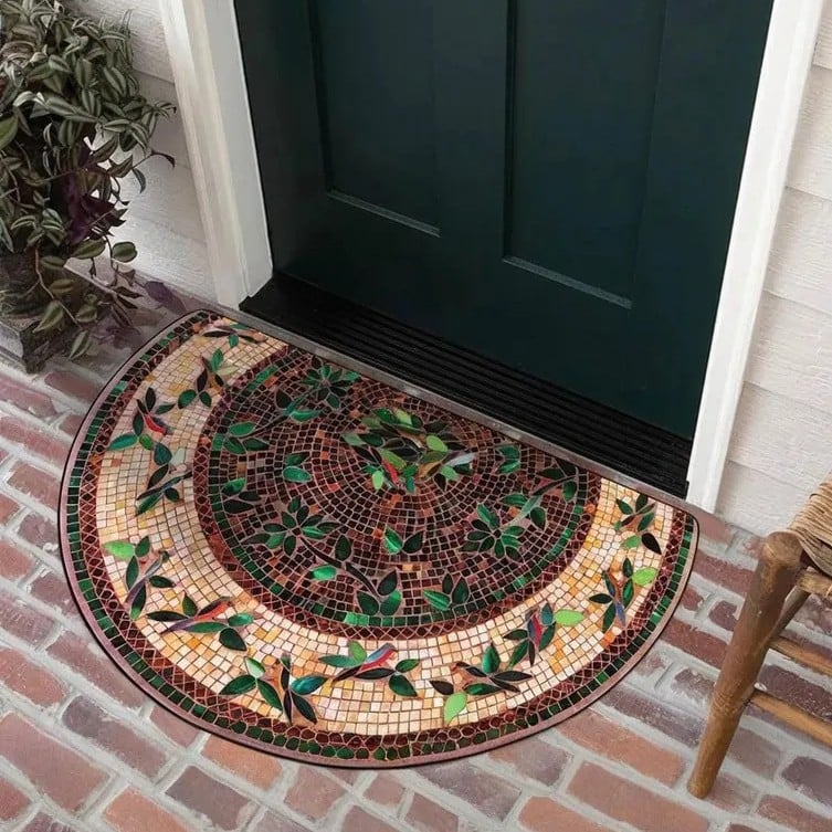 💖Boho Style Semicircular Door Mat - Non Slip Soft Floor Carpet