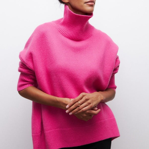 Turtleneck sweater knitted