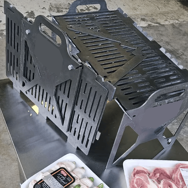 Collapsible BBQ Grill for Easy Storage Steel