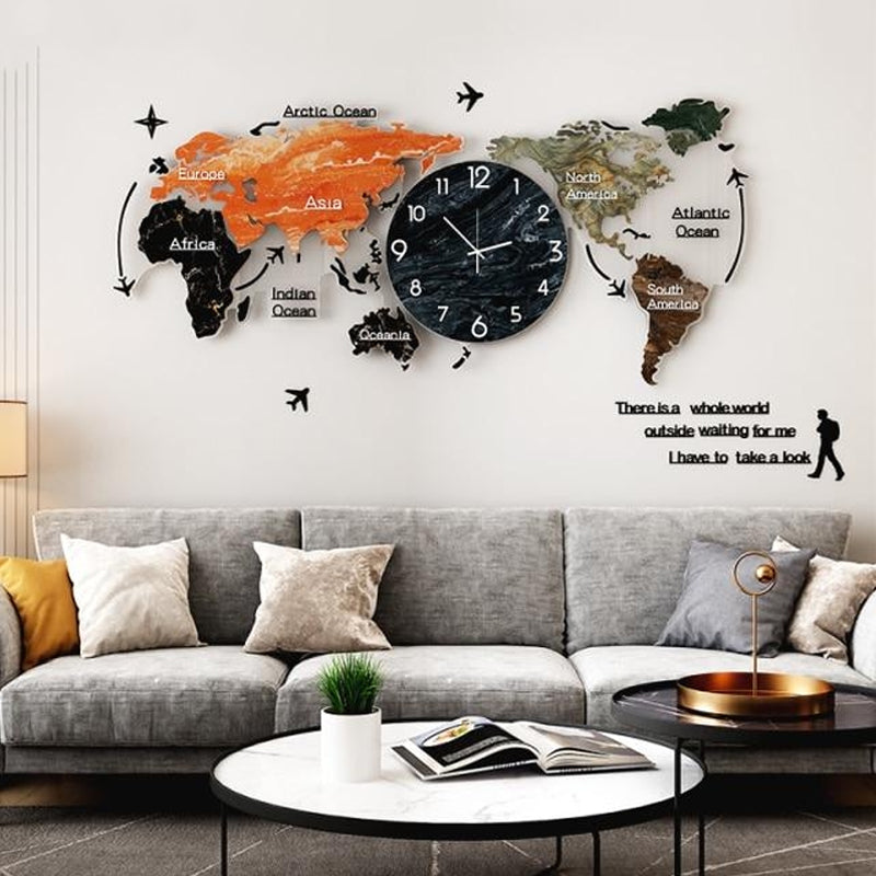 Art Map Wall Clock