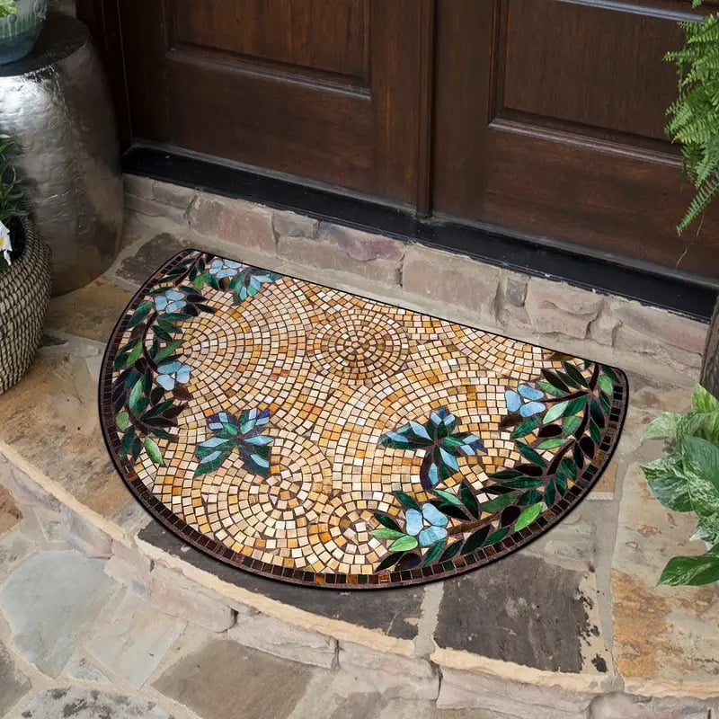 💖Boho Style Semicircular Door Mat - Non Slip Soft Floor Carpet