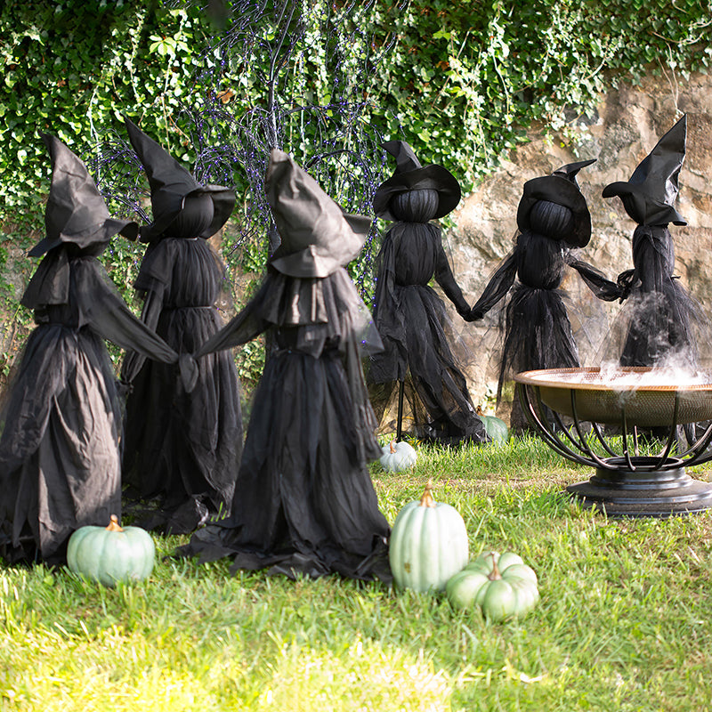 Lighted Halloween Witch Stakes