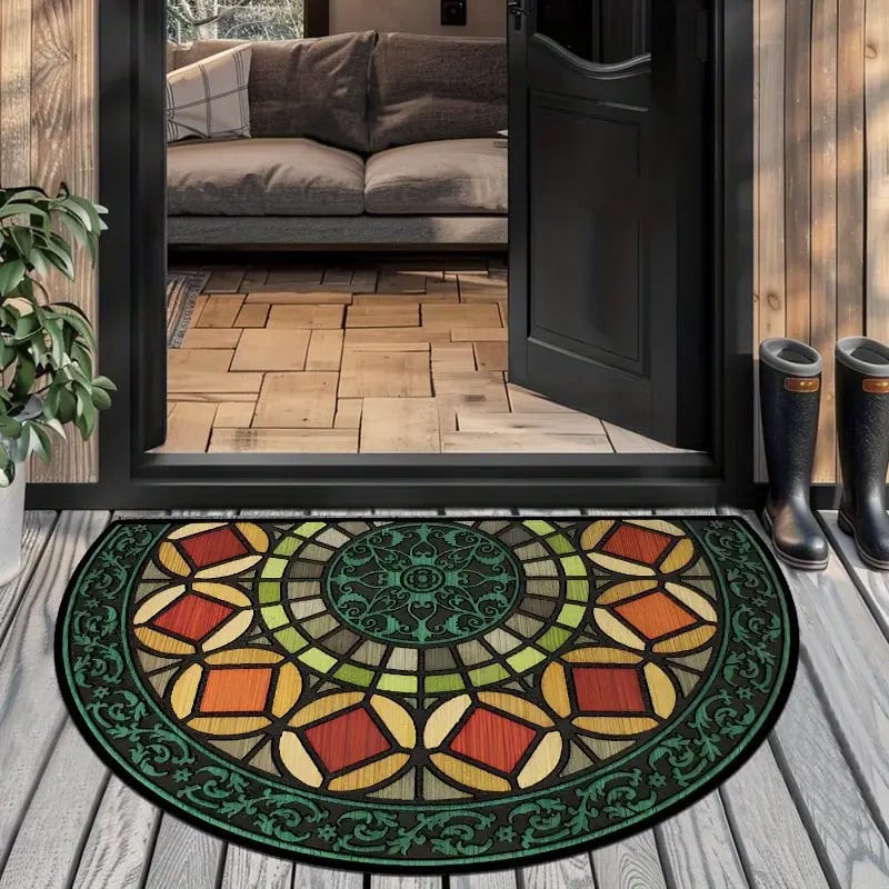 💖Boho Style Semicircular Door Mat - Non Slip Soft Floor Carpet