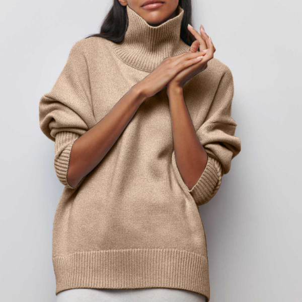 Turtleneck sweater knitted