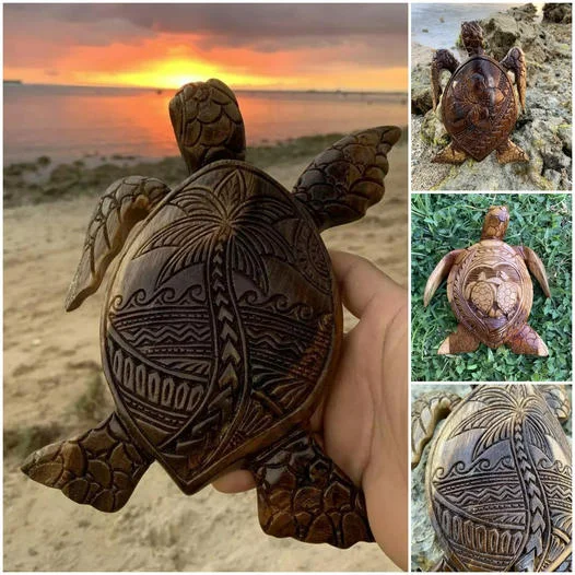 🔥Hawaiian Turtle Woodcarving