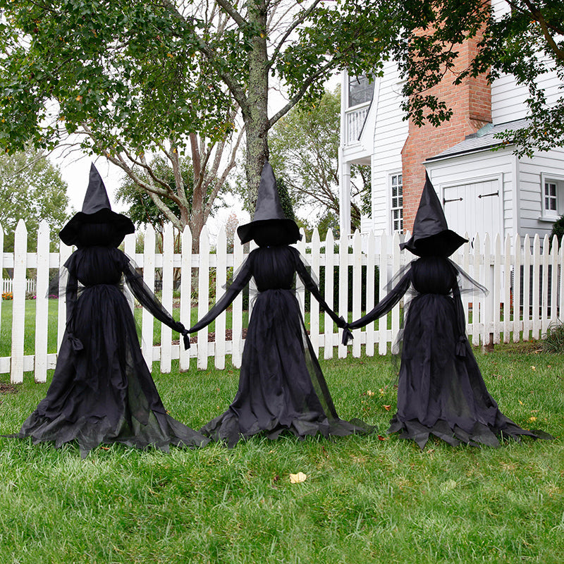 Lighted Halloween Witch Stakes