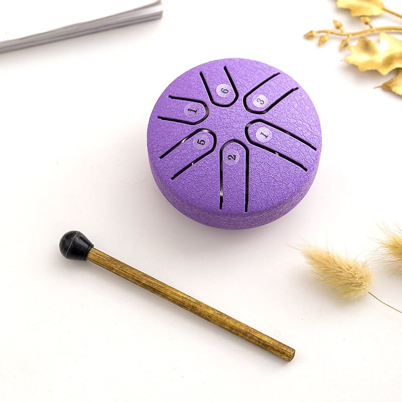 MINI STEEL TONGUE DRUM 3 INCH SOUND HEALING DRUM KIT