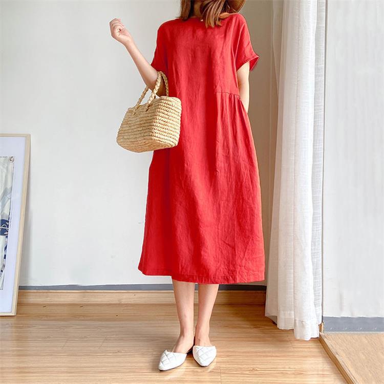 🔥HOT SALE🔥 Japanese Style Linen Cotton Dress