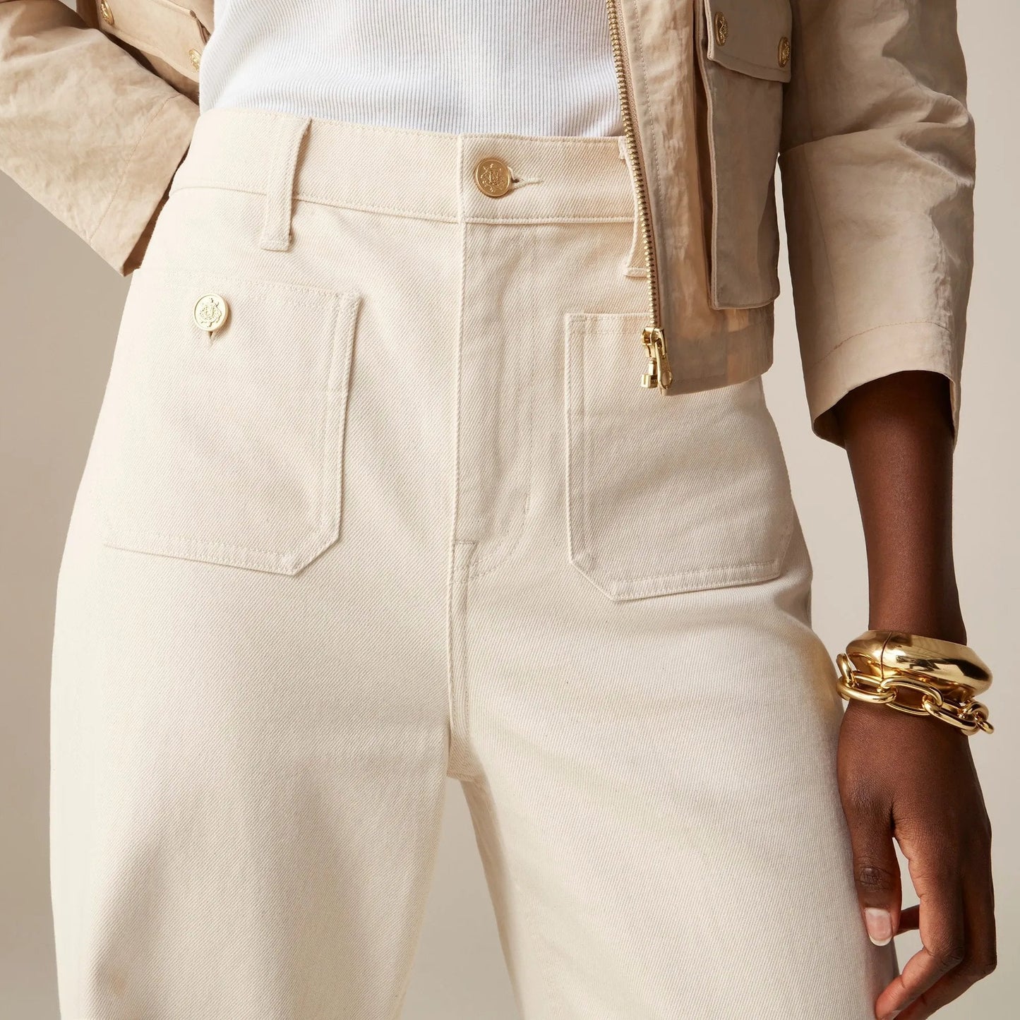 Tummy Control Sailor Wide Leg Jeans