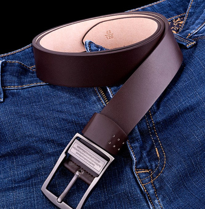 [Practical gift for him] Men's business leather belt