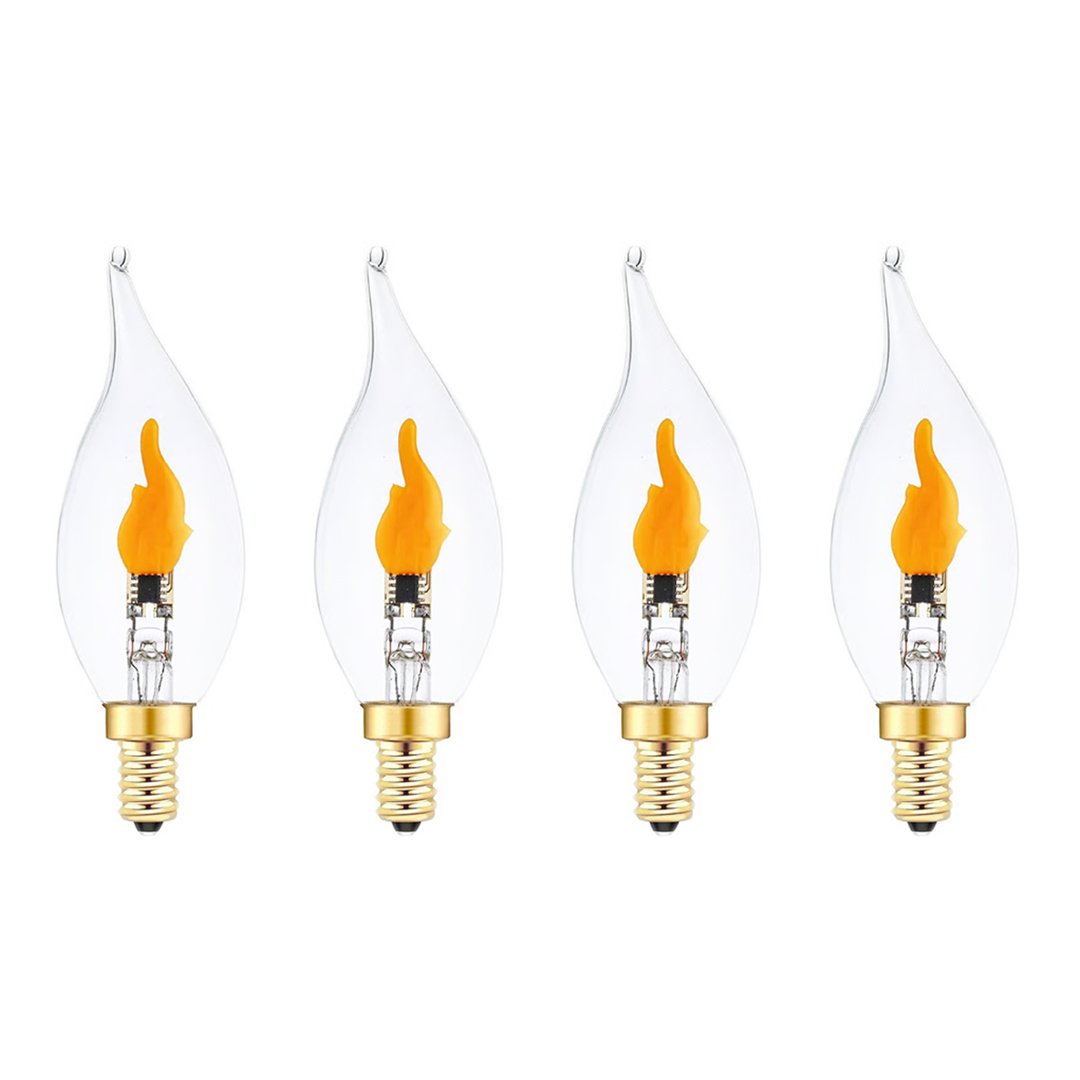 🔥E12 LED Flickering Flame Decoration Light Bulbs -Perfect Ambiance for Halloween Christmas