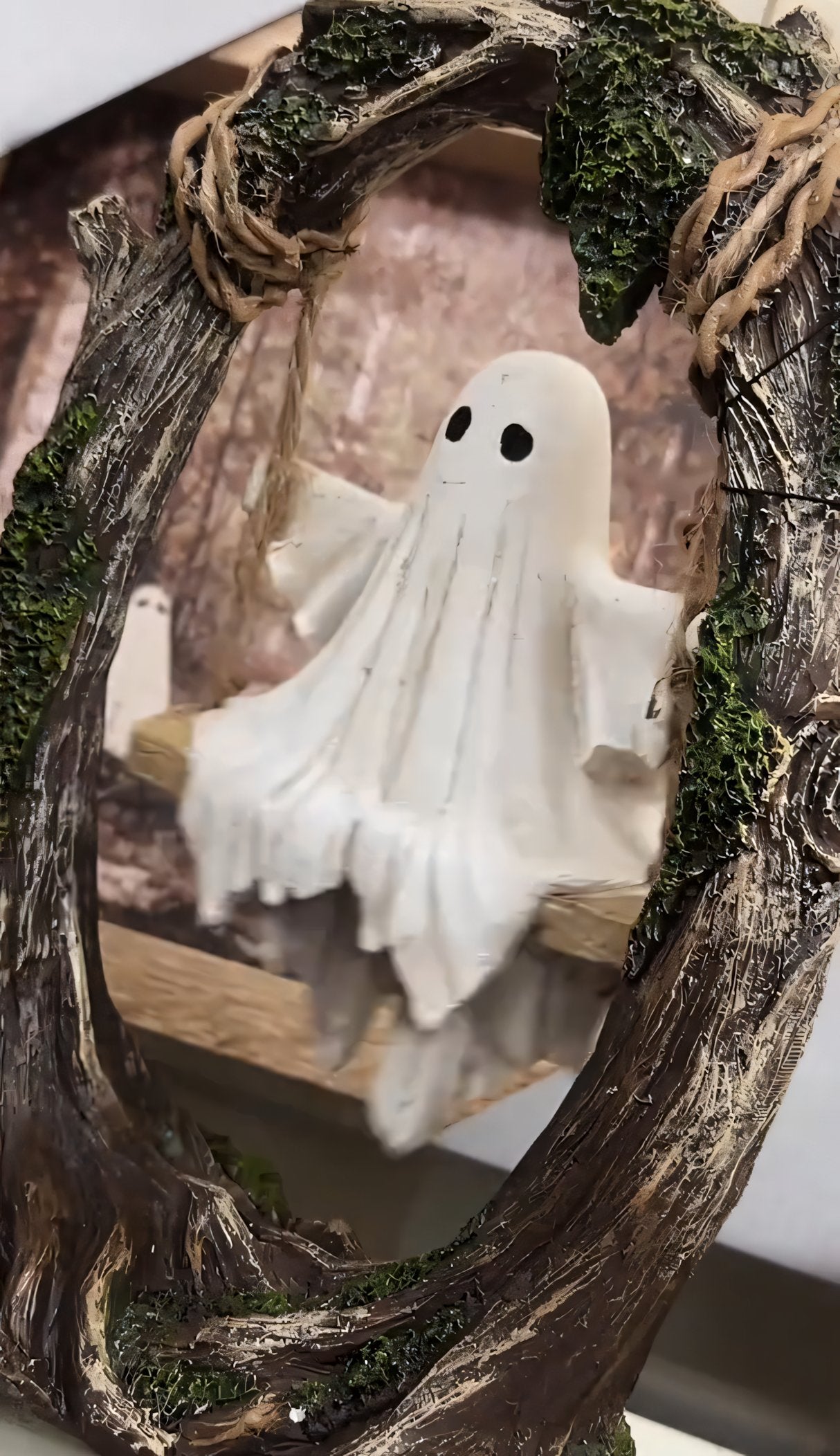 2025 Swinging Shadows: Ghost on a Tree Swing