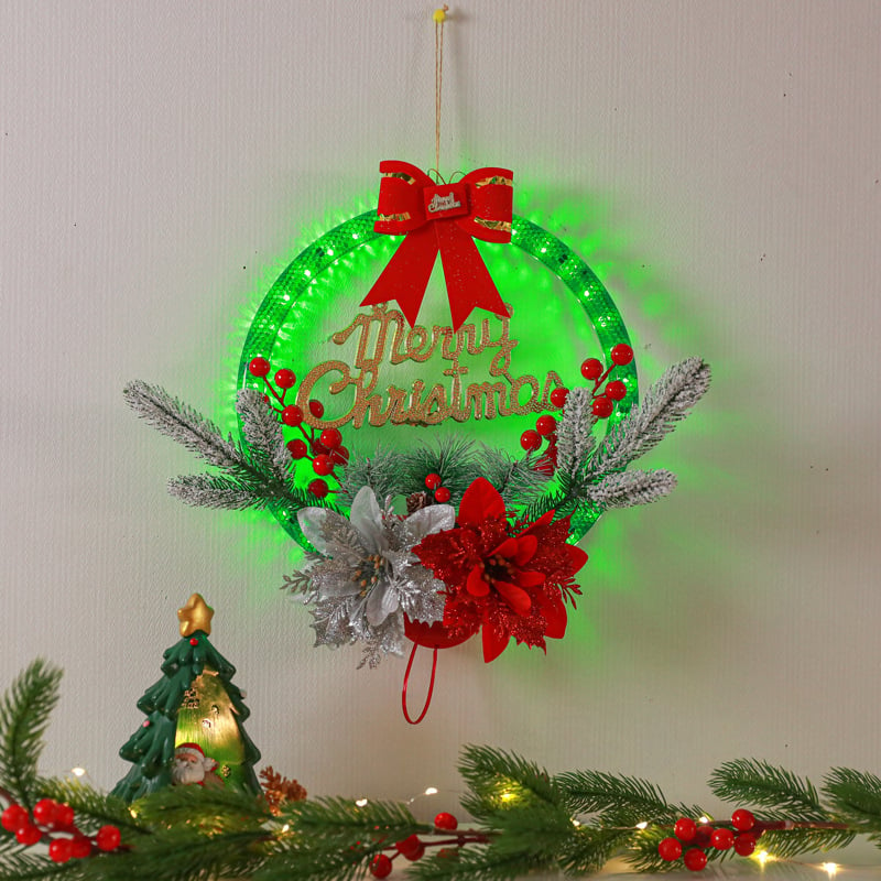 Christmas Wreath Decorations with LED Lights