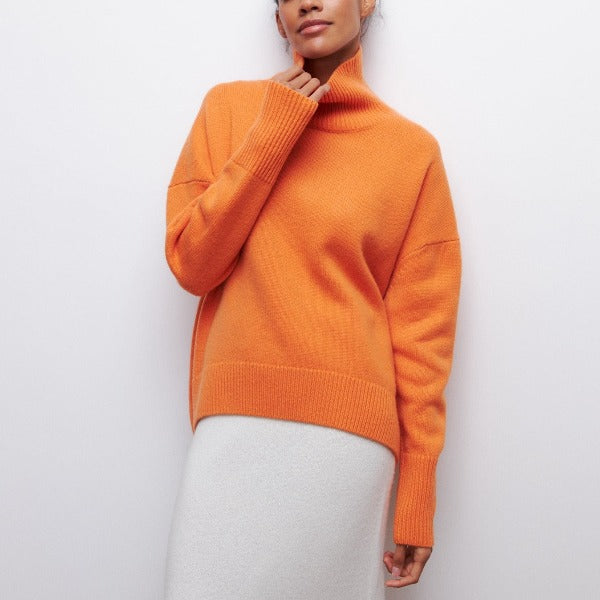 Turtleneck sweater knitted
