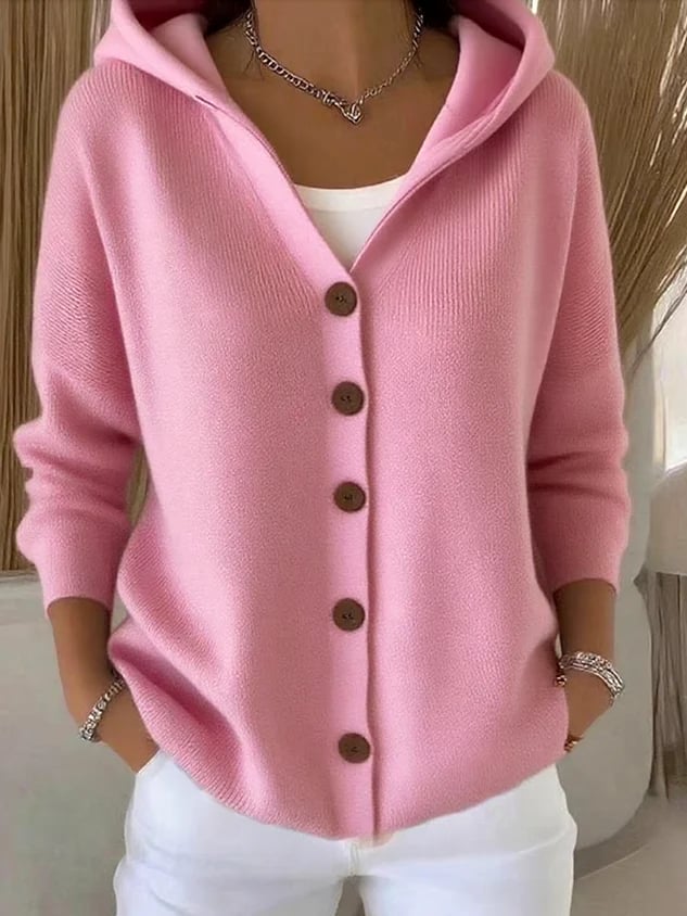🔥Women Cotton Plain Long Sleeve Comfy Casual Cardigan