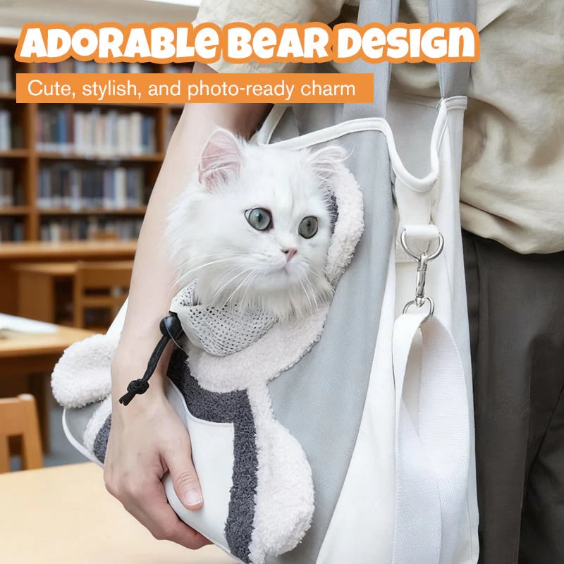 🐾Cute Bear Pet Carrier Bag With Head-Out Design