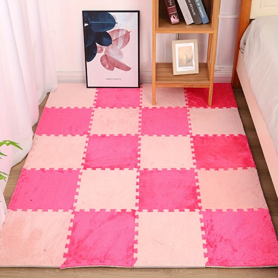 Spliced suede carpet