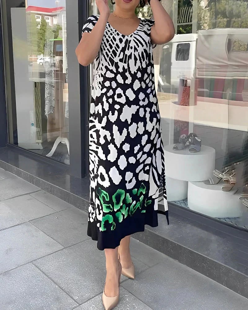 💖Casual Printed Short Sleeve Dress