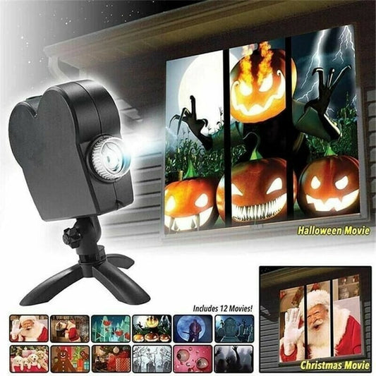 🔥Hot Sale 60% OFF💀 2024 New Upgrade Halloween/Christmas Holographic Projection