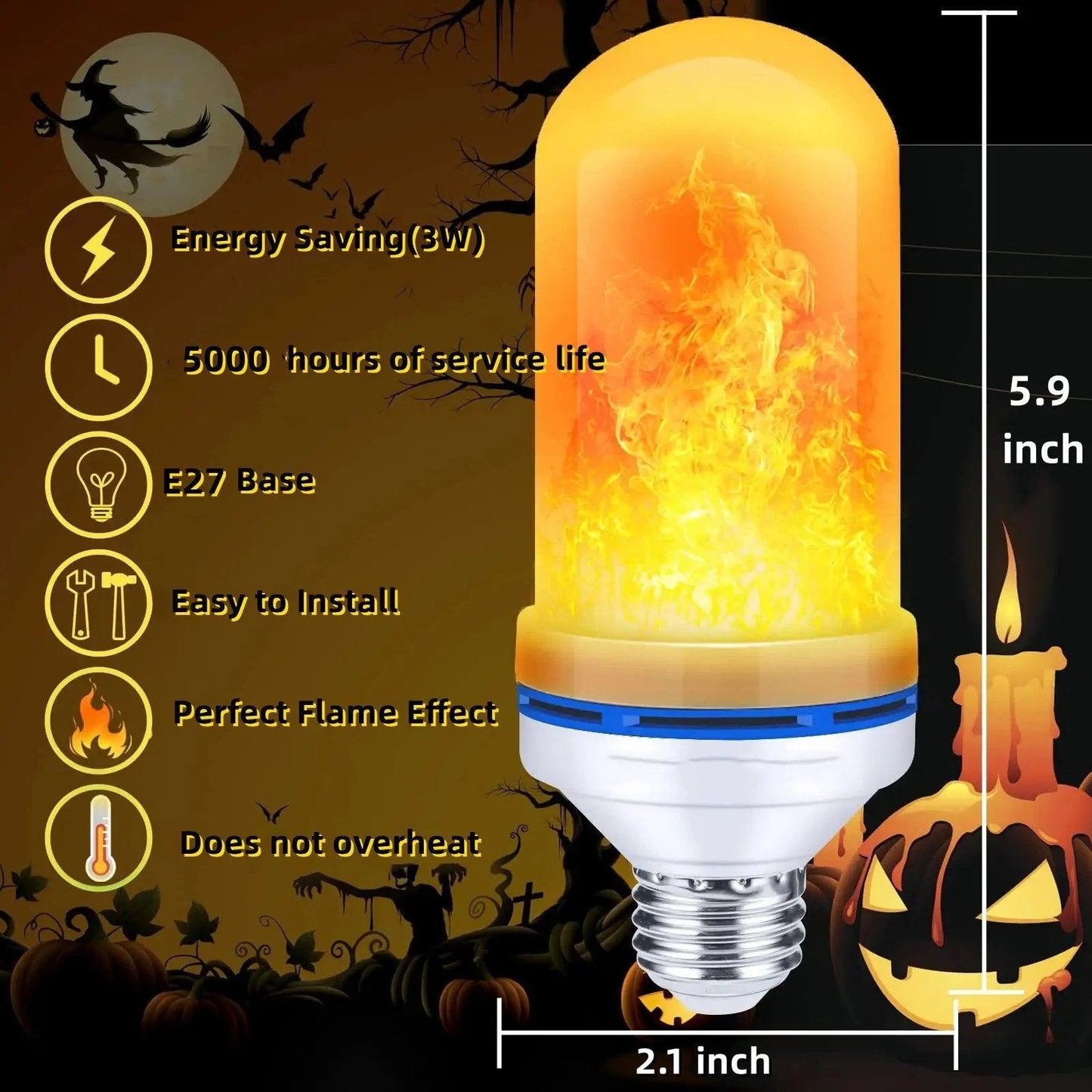 HOT SALE UPGRADE LED FLAME LIGHT BULB