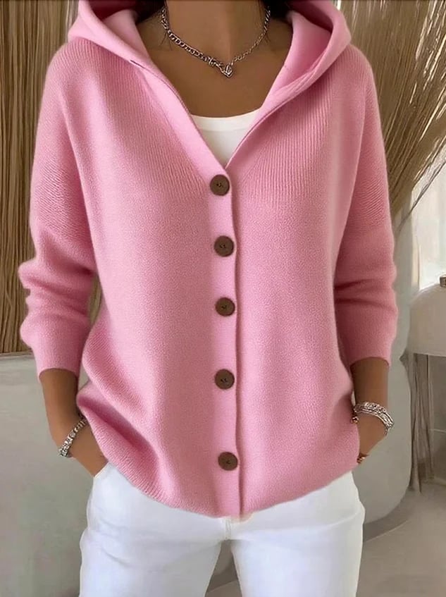 🔥Women Cotton Plain Long Sleeve Comfy Casual Cardigan