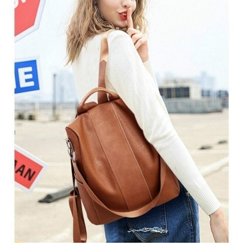 🔥 Limited Leather Ladies Anti-theft Backpack