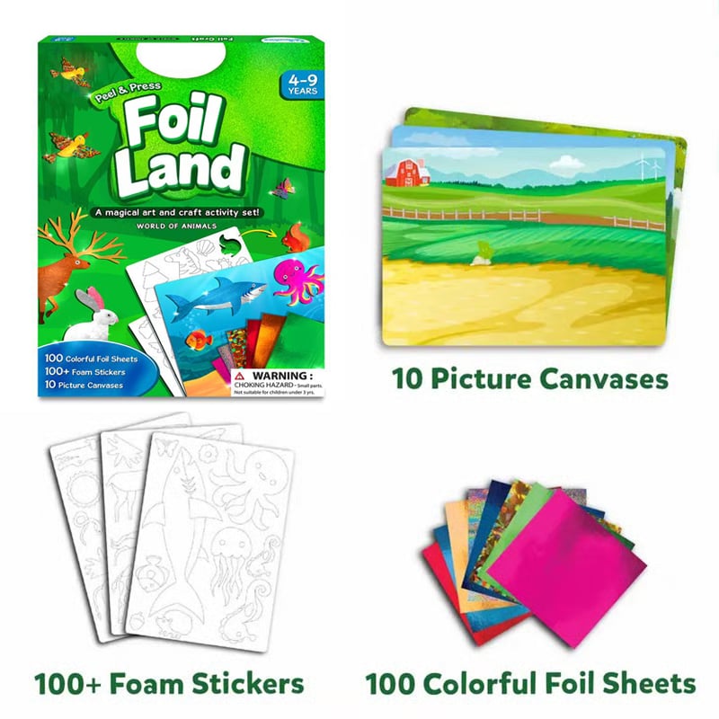 🏆Flash Sale⚡ 50K+ SOLD!💥Foil Art & Craft Activity 🤲💓No Mess Art Kit