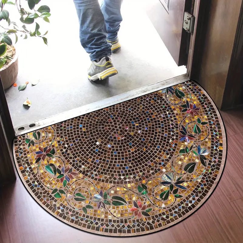 💖Boho Style Semicircular Door Mat - Non Slip Soft Floor Carpet