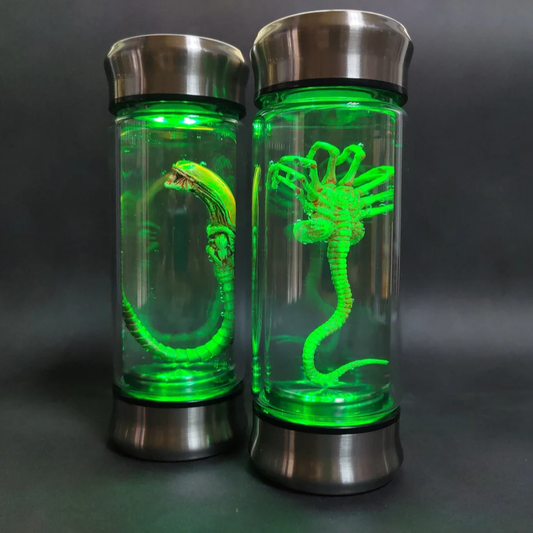 Alien specimen decorated glass jar