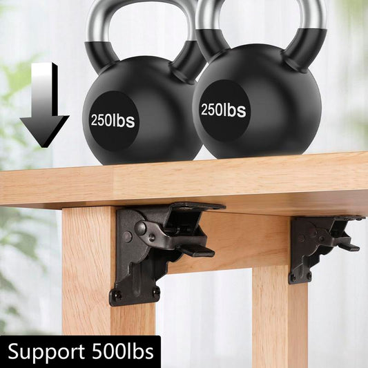 Heavy-Duty Folding Table Leg Brackets with Self-Locking Hinges
