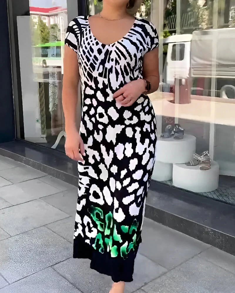 💖Casual Printed Short Sleeve Dress