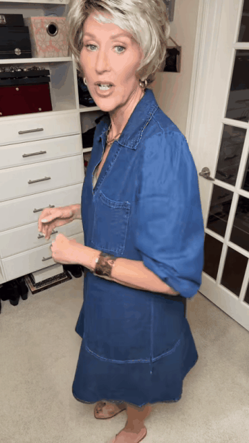 V-Neck Denim Dress — Where Comfort Meets Classic Style