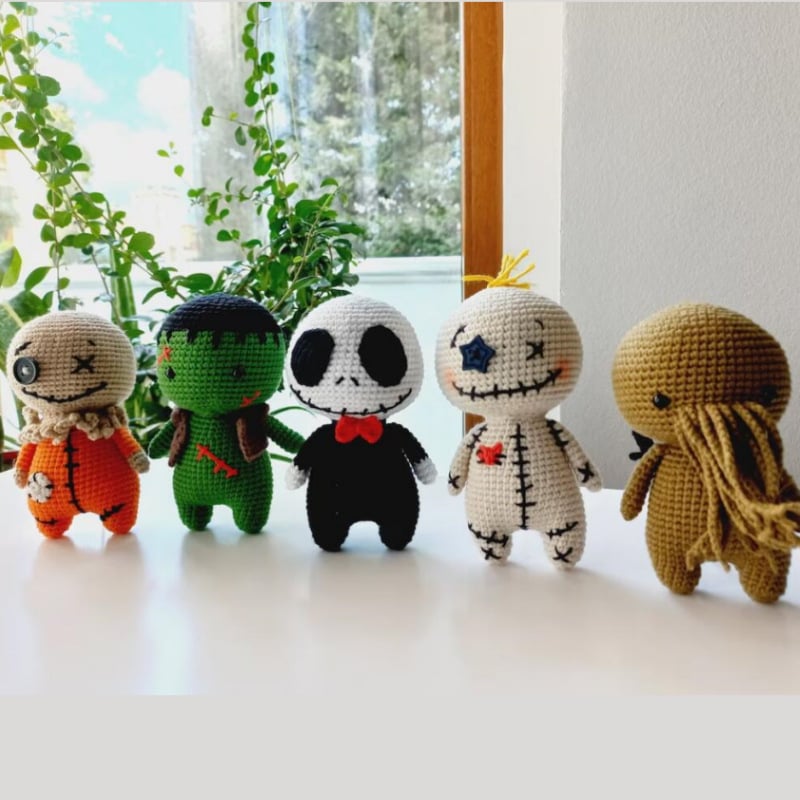 Handmade Crochet Halloween Cute Doll Decoration