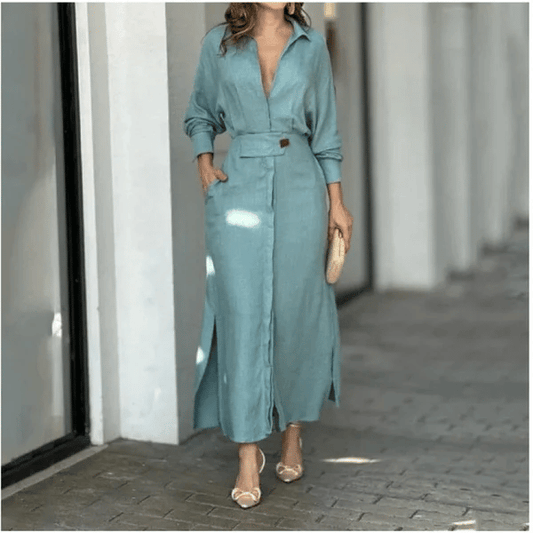 🎁49% OFF🎁2025 Cotton And Linen Solid Color Maxi Dress