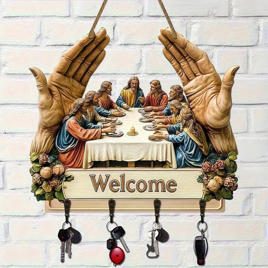 🙏 Jesus and Disciples Wall Art Keychain