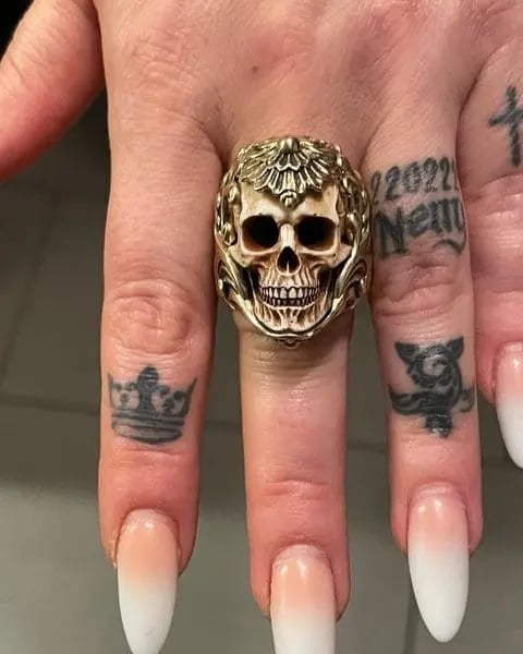 ⏰Hot Sale 49% OFF -Vintage Polish Floral Armor Antler Skull Ring