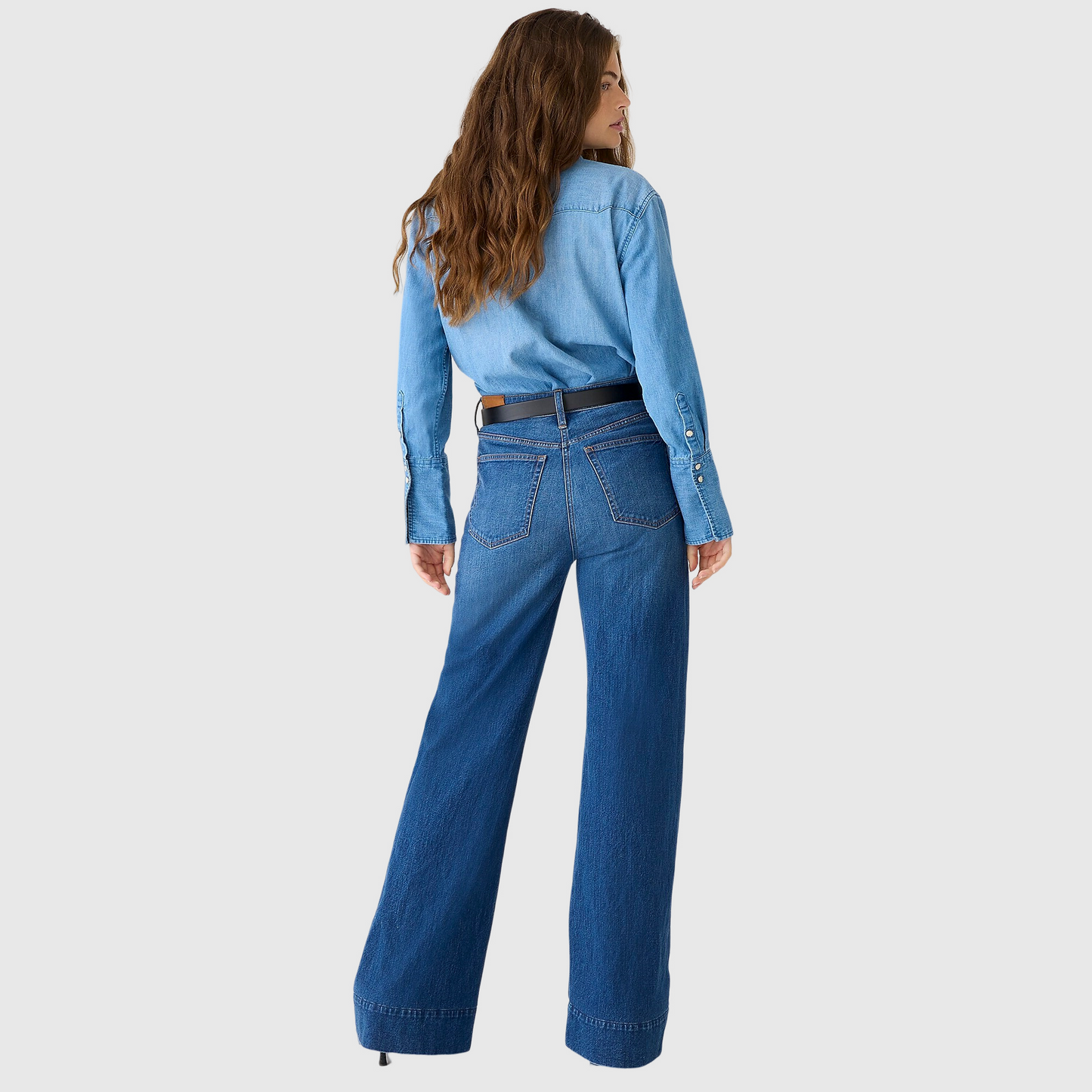 Tall Wide Leg Denim Trouser (Buy 2 Free Shipping)