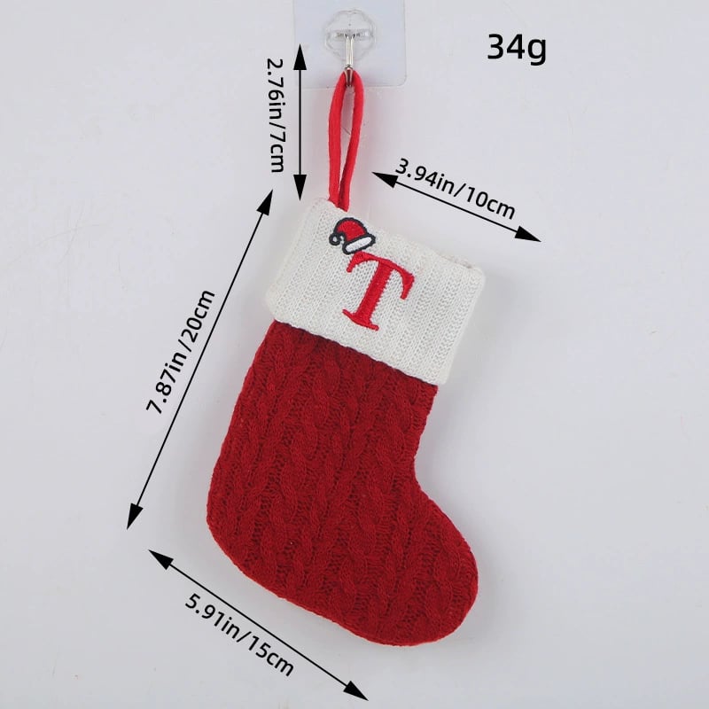 🎅Christmas Sale 49% OFF-🧦Personalized letter knitted Christmas stocking fireplace ornament